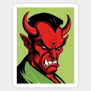 Angry Devil Comic Art Sticker
